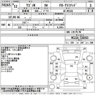 Suzuki WAGON R  с аукциона в Японии