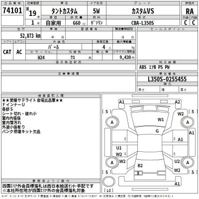 Daihatsu TANTO  с аукциона в Японии