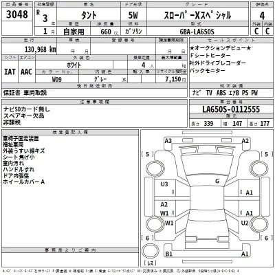 Daihatsu TANTO  с аукциона в Японии