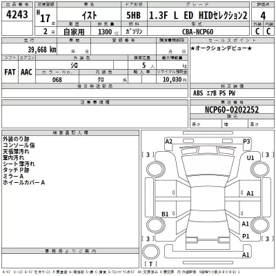 Toyota IST  с аукциона в Японии