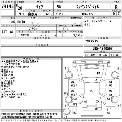 Honda LIFE  с аукциона в Японии