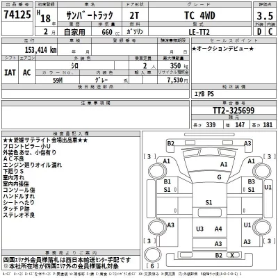 Subaru SAMBAR  с аукциона в Японии