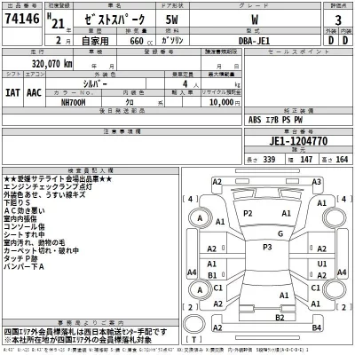 Honda ZEST  с аукциона в Японии