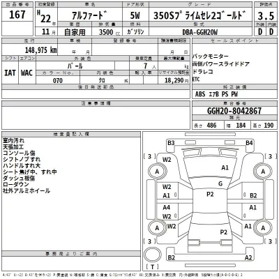 Toyota ALPHARD  с аукциона в Японии
