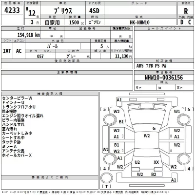 Toyota Prius  с аукциона в Японии