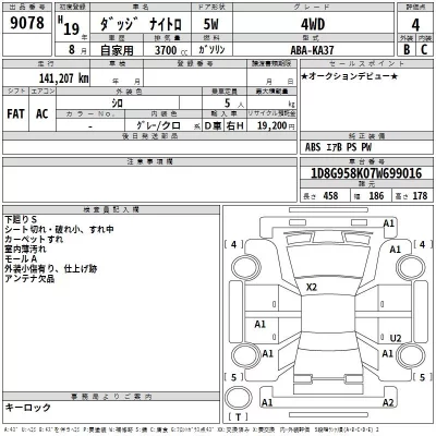 Dodge NITRO  с аукциона в Японии