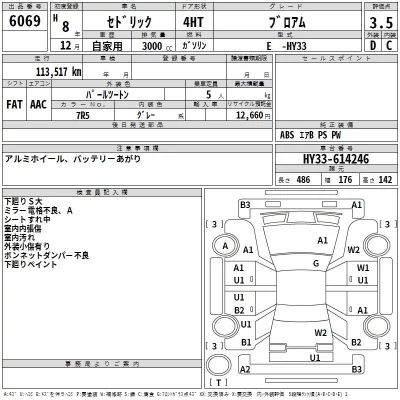 Nissan CEDRIC  с аукциона в Японии