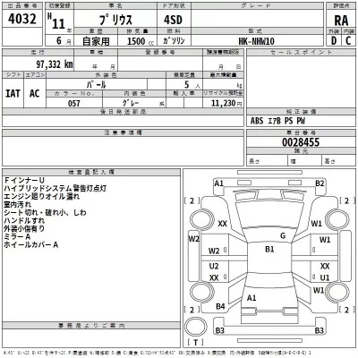 Toyota Prius  с аукциона в Японии