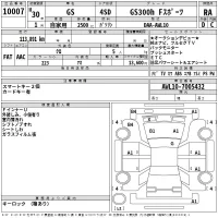 Lexus GS лот № 10007 оценка RA  с аукциона в Японии 2