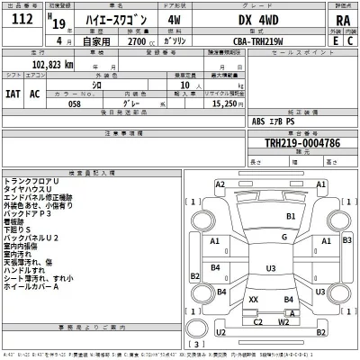 Toyota HIACE  с аукциона в Японии