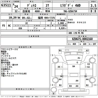 Hino DUTRO  с аукциона в Японии