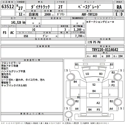 Toyota DYNA  с аукциона в Японии