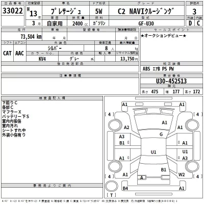 Nissan PRESAGE  с аукциона в Японии