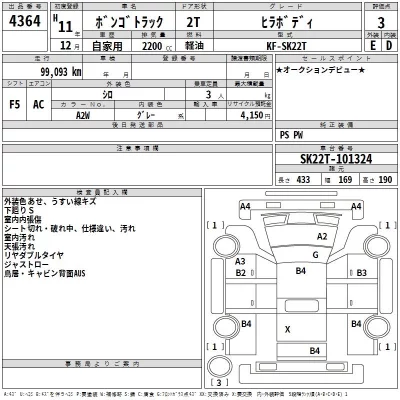 Mazda BONGO  с аукциона в Японии