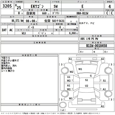 Mitsubishi EK WAGON  с аукциона в Японии