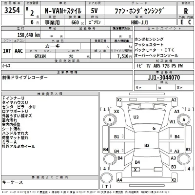 Honda N VAN  с аукциона в Японии