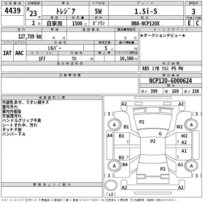 Subaru TREZIA  с аукциона в Японии