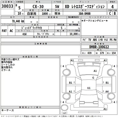 Mazda CX-30  с аукциона в Японии