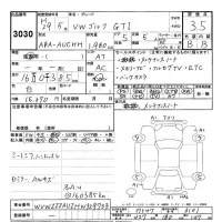 Volkswagen GOLF лот № 3030 оценка 3.5  с аукциона в Японии 9