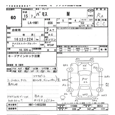 Honda VAMOS  с аукциона в Японии