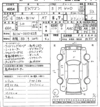 Mitsubishi EK WAGON лот № 4054 оценка RA  с аукциона в Японии 7