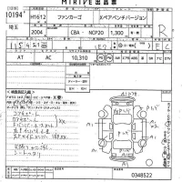 Toyota FUNCARGO лот № 10194 оценка R  с аукциона в Японии 10