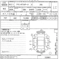 Mazda ATENZA SPORT лот № 92034 оценка 3.5  с аукциона в Японии 10