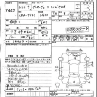 Nissan PRESAGE лот № 7442 оценка 3  с аукциона в Японии 4
