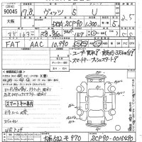 Toyota VITZ лот № 90045 оценка 3.5  с аукциона в Японии 10