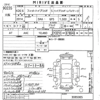Honda FIT лот № 90235 оценка R  с аукциона в Японии 10