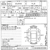 Volvo V40 лот № 90228 оценка 3.5  с аукциона в Японии 10
