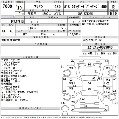 Toyota ALLION  с аукциона в Японии
