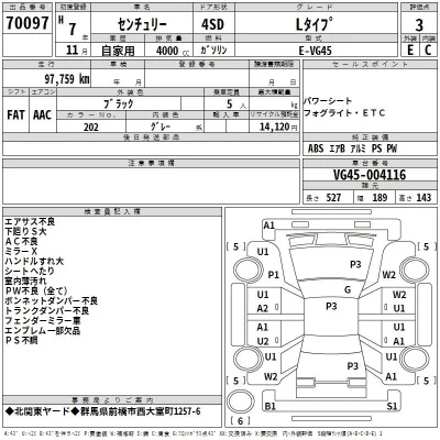 Toyota CENTURY  с аукциона в Японии