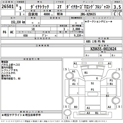 Toyota DYNA  с аукциона в Японии