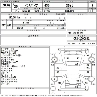 Honda INSPIRE  с аукциона в Японии