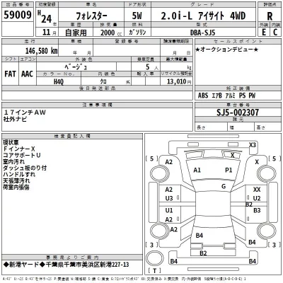 Subaru FORESTER  с аукциона в Японии
