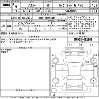 Suzuki HUSTLER лот № 3004 оценка 4.5  с аукциона в Японии 2