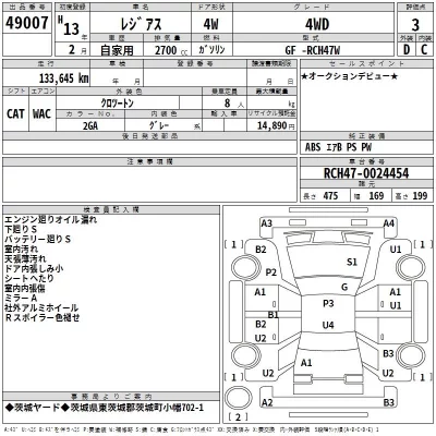 Toyota HIACE REGIUS  с аукциона в Японии