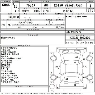 Toyota ALLEX  с аукциона в Японии