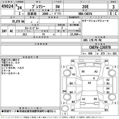 Mazda PREMACY  с аукциона в Японии