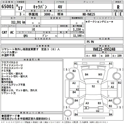 Nissan CARAVAN VAN  с аукциона в Японии