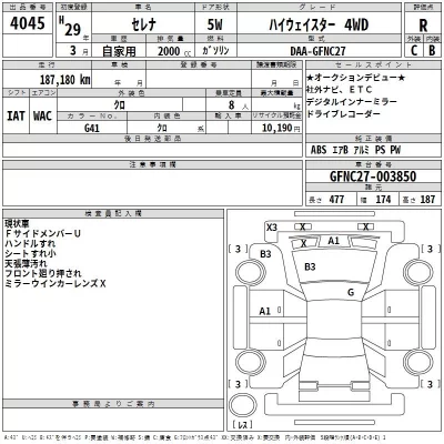 Nissan SERENA  с аукциона в Японии