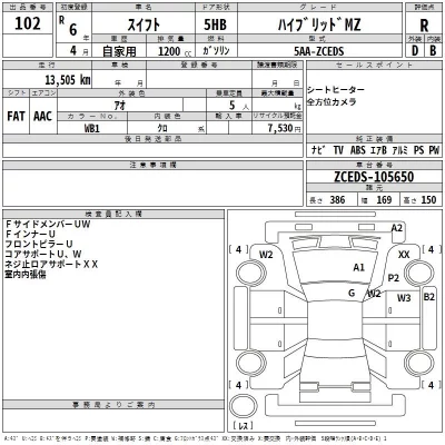 Suzuki SWIFT  с аукциона в Японии