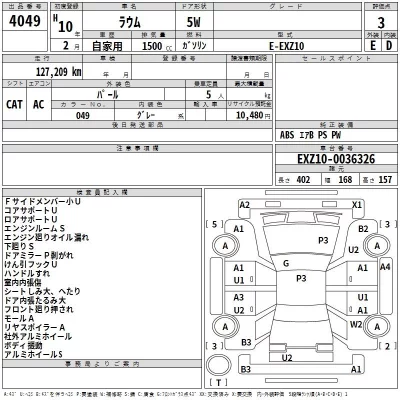 Toyota RAUM  с аукциона в Японии