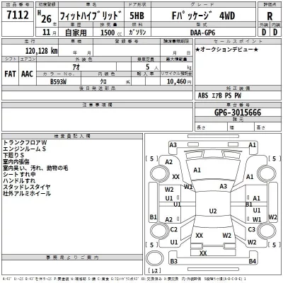 Honda FIT  с аукциона в Японии