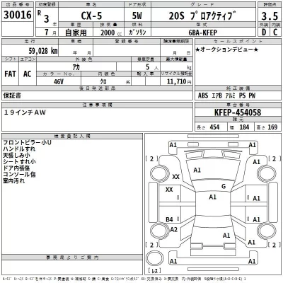 Mazda CX-5  с аукциона в Японии