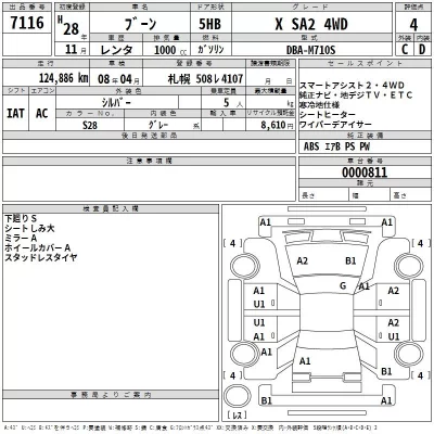 Daihatsu Boon  с аукциона в Японии