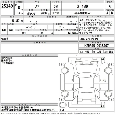 Toyota NOAH  с аукциона в Японии