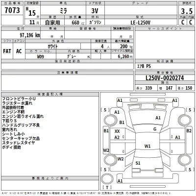 Daihatsu MIRA  с аукциона в Японии