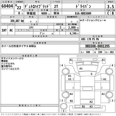 Hino DUTRO  с аукциона в Японии